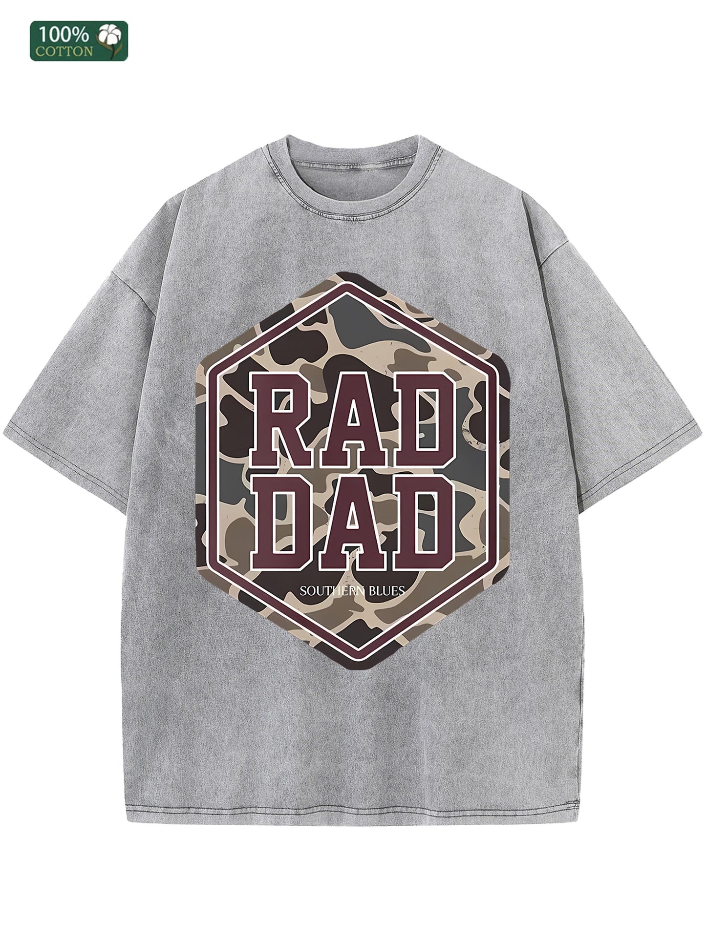 Cotton Men's Washed T Shirt American Casual Ideal Festival Gift