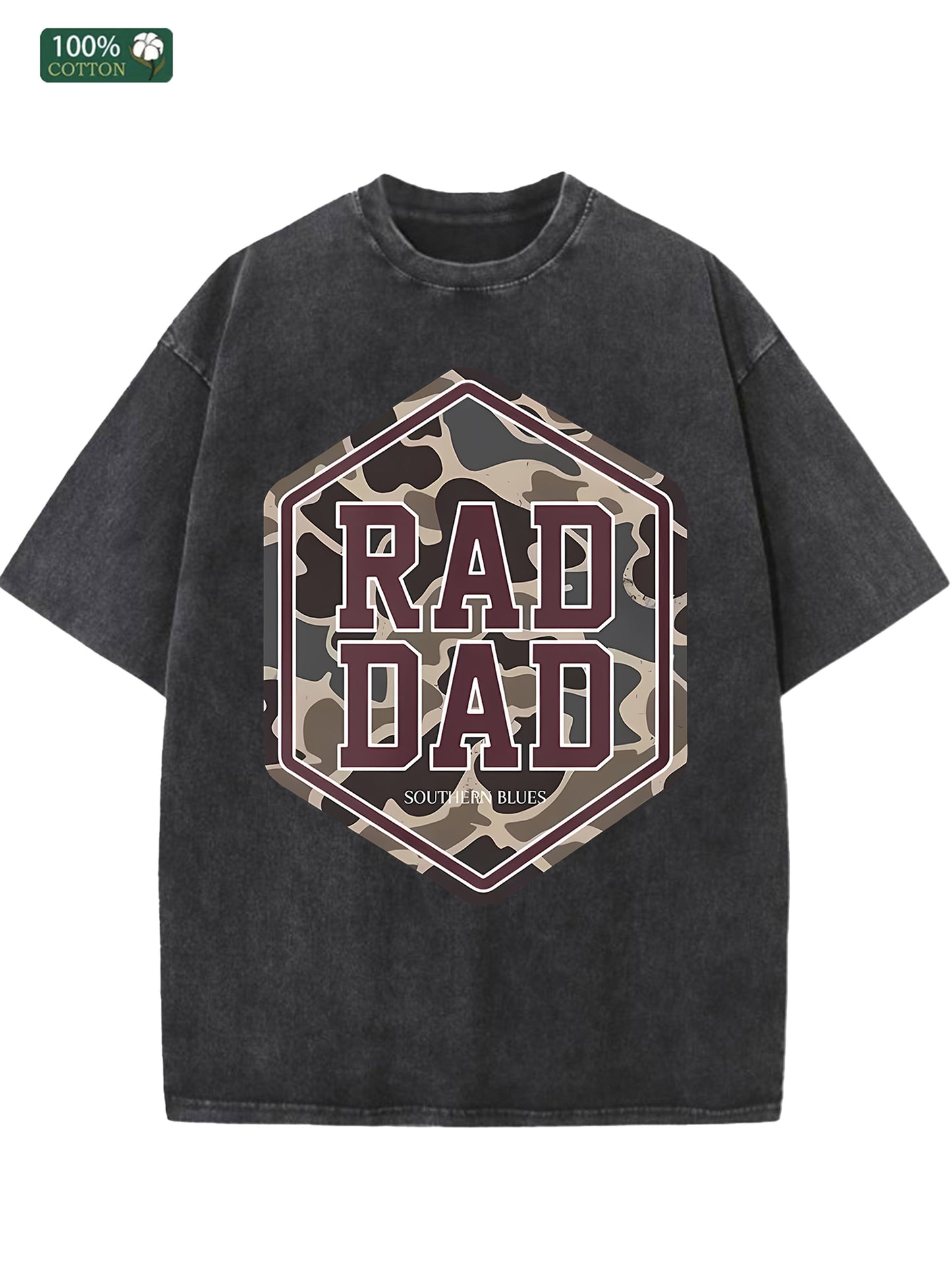 Cotton Men's Washed T Shirt American Casual Ideal Festival Gift