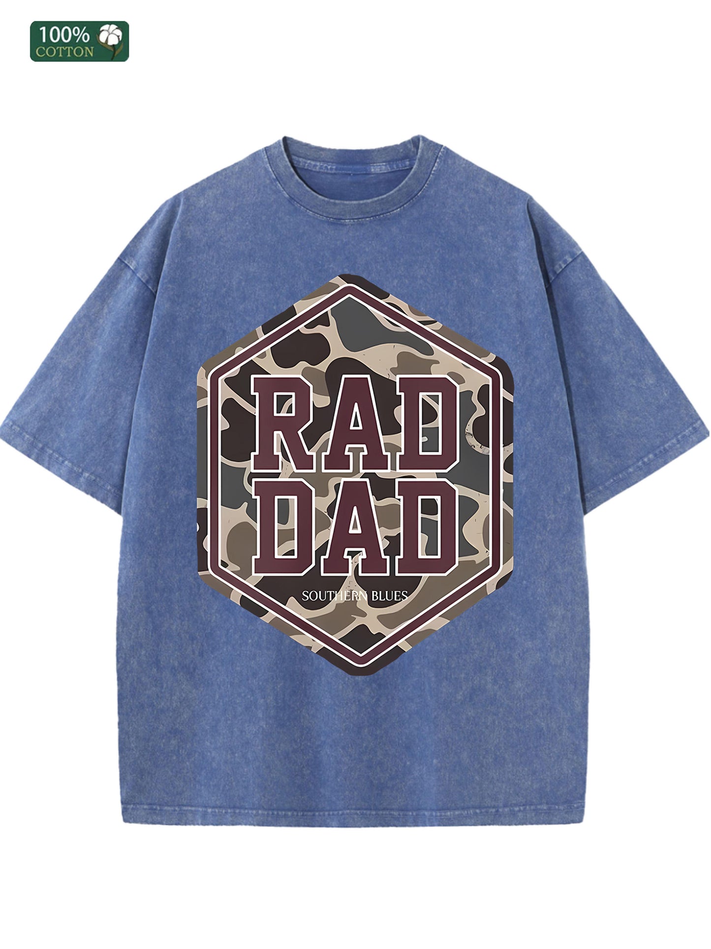 Cotton Men's Washed T Shirt American Casual Ideal Festival Gift