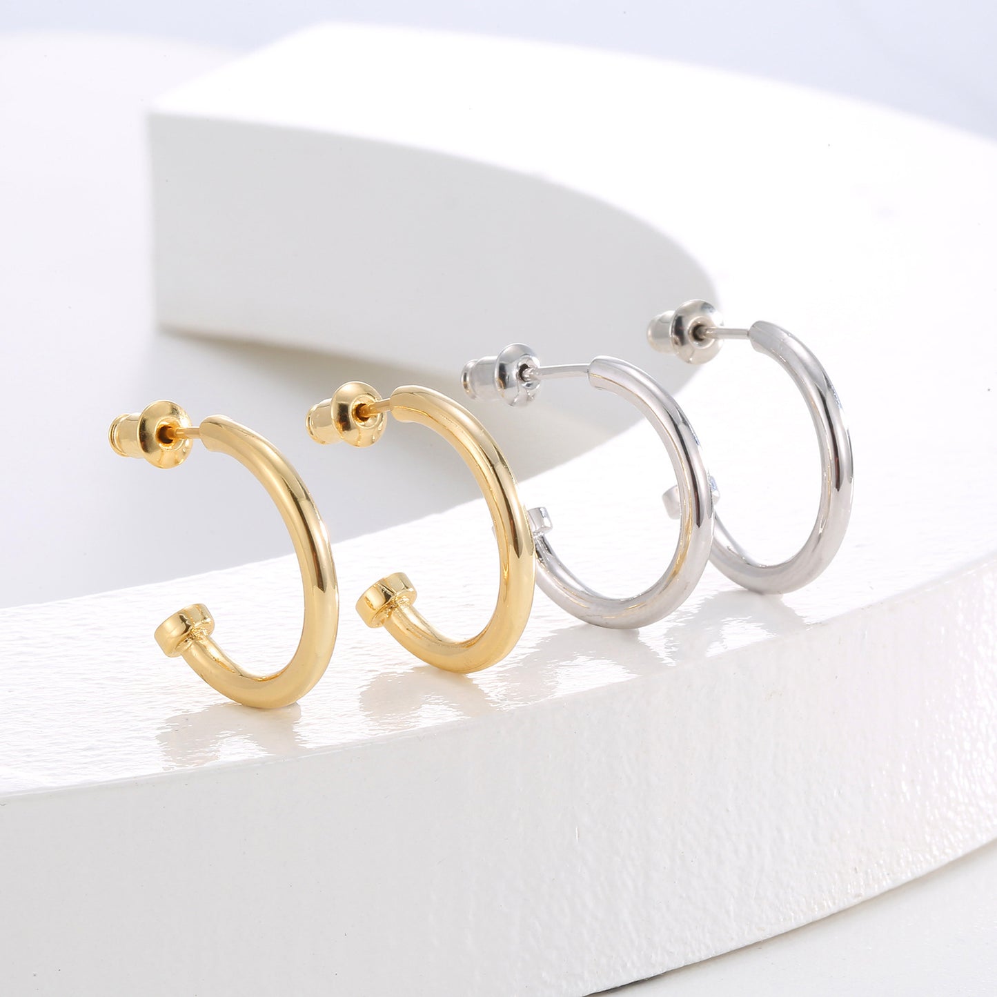 Design Sense Niche Golden Wheat Hoop Earrings