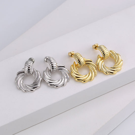 Design Sense Niche Golden Wheat Hoop Earrings
