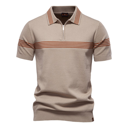 Fashion Striped Men's Business Short-sleeved Shirt