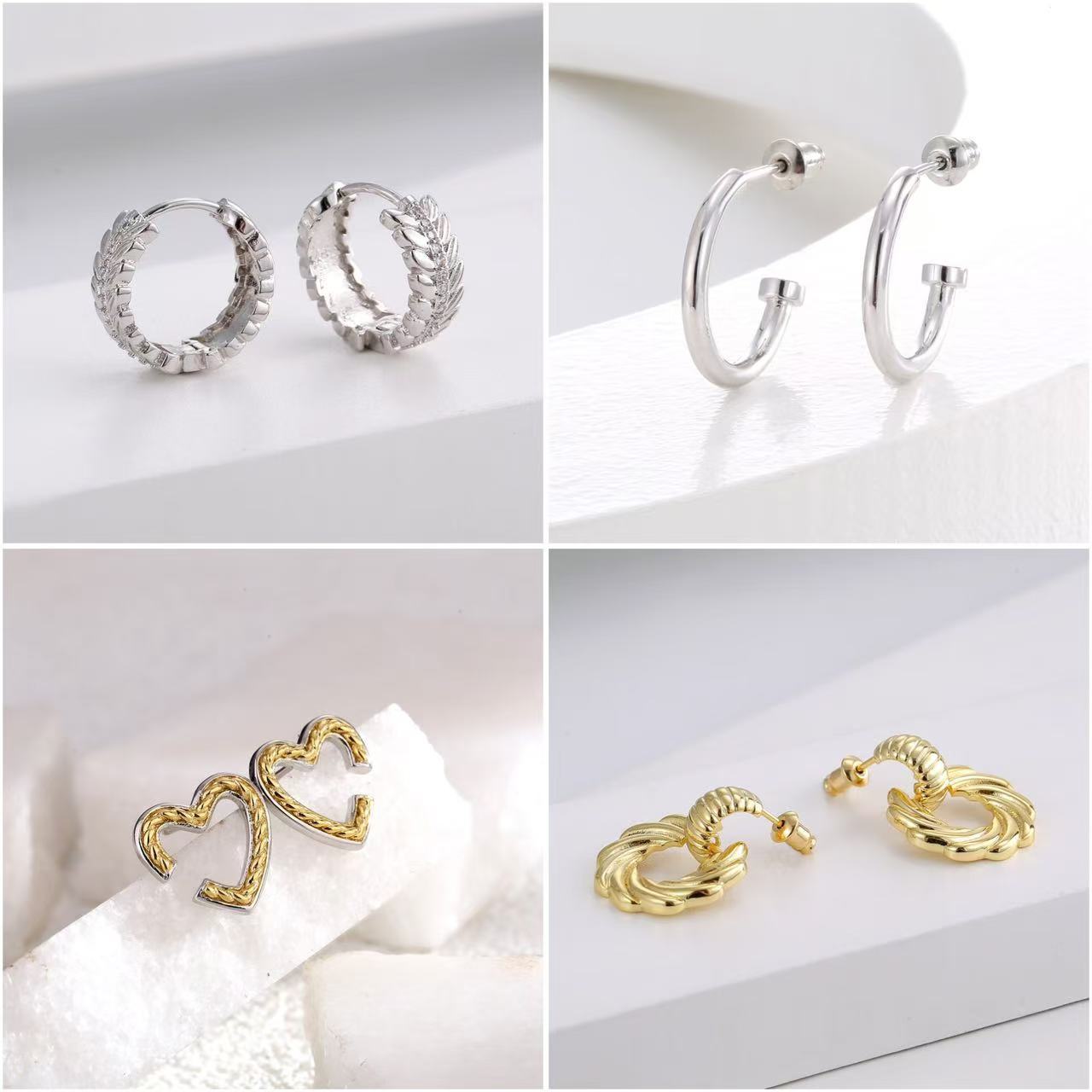 Design Sense Niche Golden Wheat Hoop Earrings