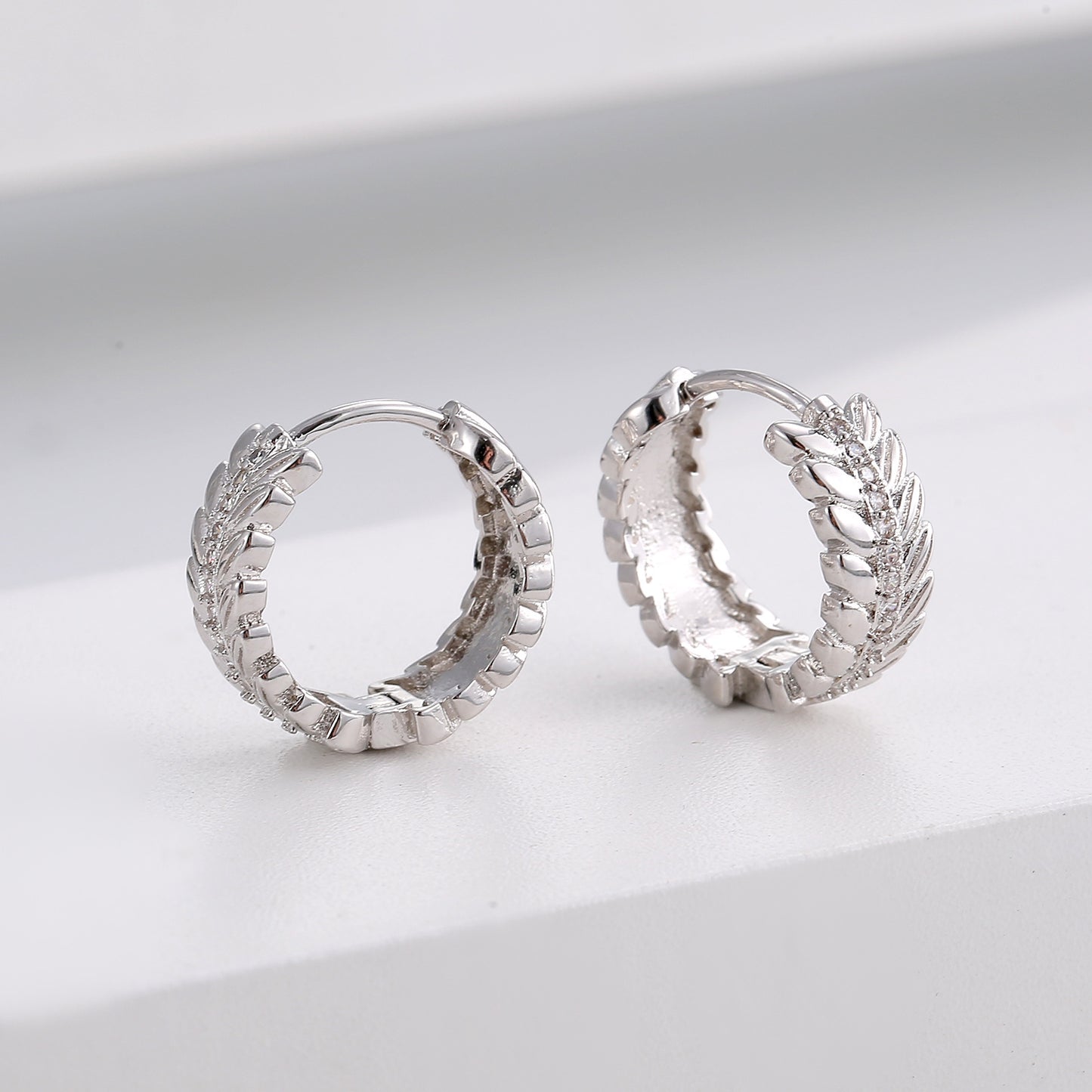 Design Sense Niche Golden Wheat Hoop Earrings