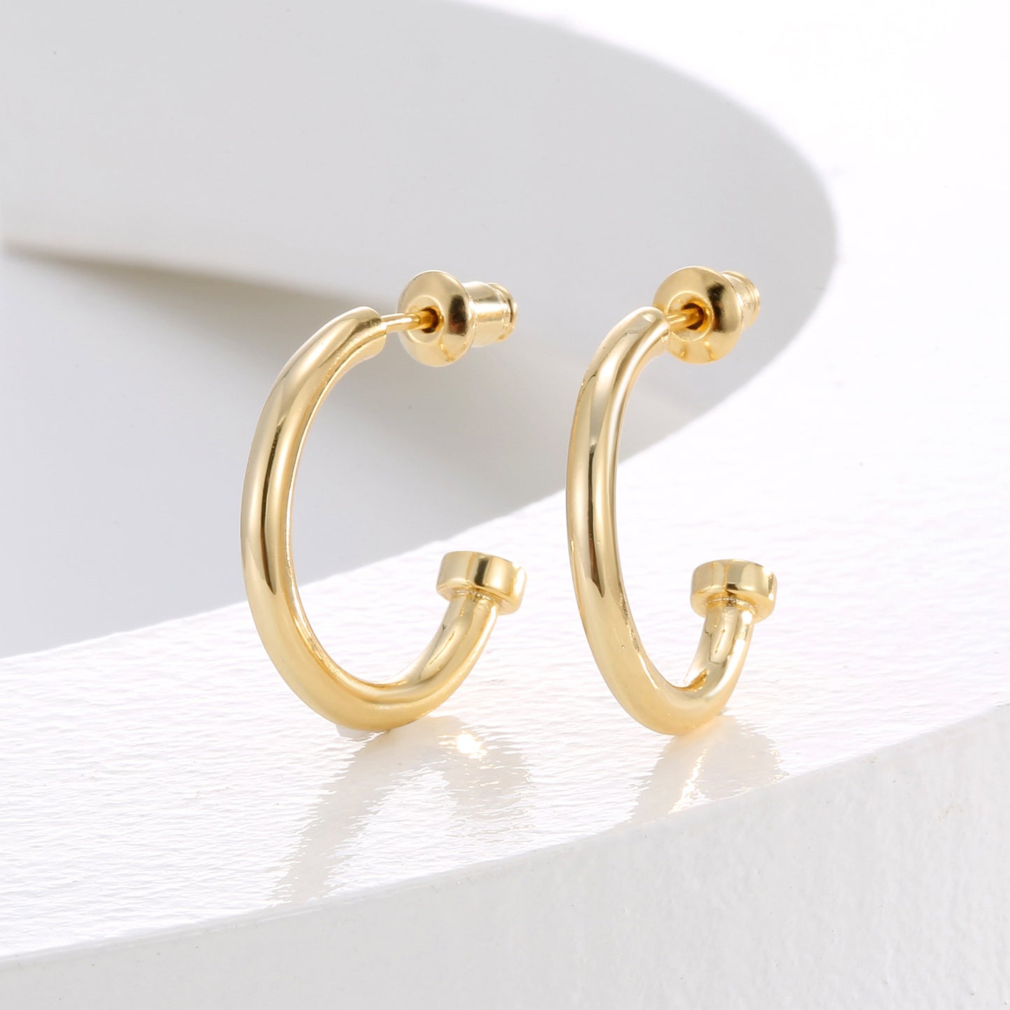 Design Sense Niche Golden Wheat Hoop Earrings